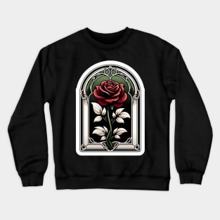 Art Nouveau Rose June Crewneck Sweatshirt